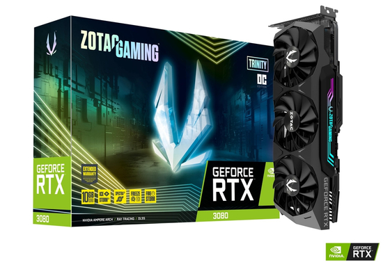 Zotac Gaming Geforce Rtx 3080 Trinity OC LHR 10GB GDDR6X Graphics Cards