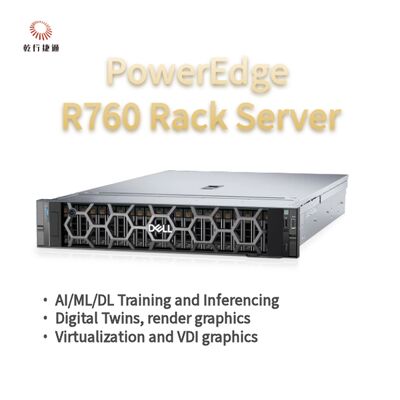 Dell PowerEdge R760 Rack Server Model，flash storage system，xeon cpu server