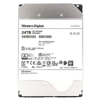 Western Digital  Ultrastar  DC HC580 Data Center HDD  Model：WUH722424ALE6L4