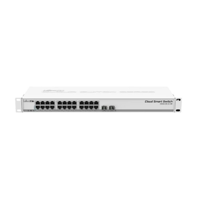 Dwa przełączniki Datacom z portem SFP+ Zasilany przez SwOS 24-portowy przełącznik Gigabit Ethernet