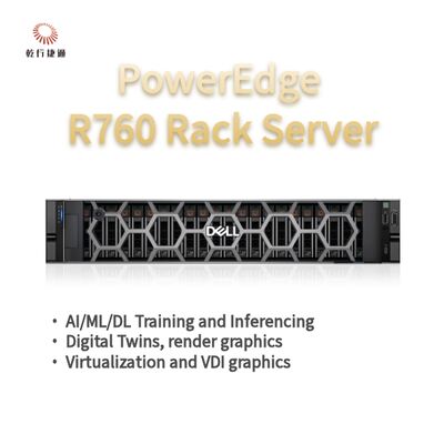 Dell PowerEdge R760 Rack Server Model，flash storage system，xeon cpu server