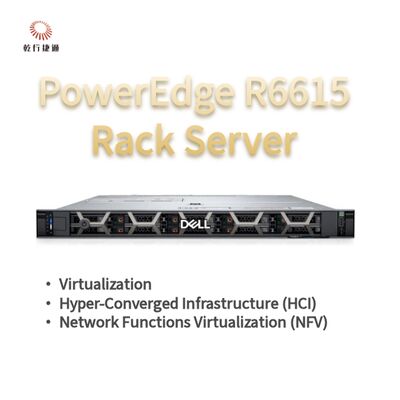 Dell PowerEdge R6615 1U Rack Server with 128  Memory and Direct Liquid Cooling，custom storage server，2 way server