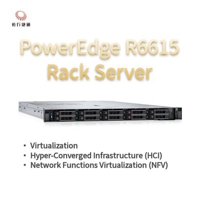 Dell PowerEdge R6615 1U Rack Server with 128  Memory and Direct Liquid Cooling，custom storage server，2 way server