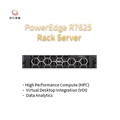 2U Two Socket PowerEdge R7625 Rack Server 4th Gen AMD EPYC™ Processors Up To 8x PCIe Gen5 Slots 12 X 2.5" SATA/SAS SSDs