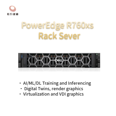 Poweredge R760 R760xs R760xa 2U Storage High Performance Computing Server 