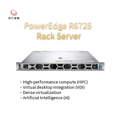 High-Tech PowerEdge R6725 1U Rack Server with AMD EPYC 9005 Series Processor