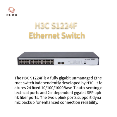 H3C S1224F Full Gigabit Unmanaged Ethernet Switch  24 Fixed Auto-Negotiation Ethernet Ports