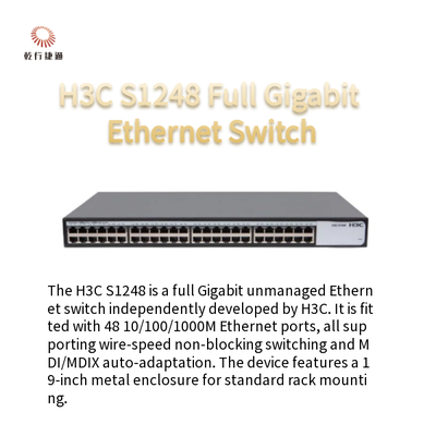 H3C S1248 Full Gigabit Ethernet Switch 48 10/100/1000Mbps Auto-Negotiating RJ45 Ports