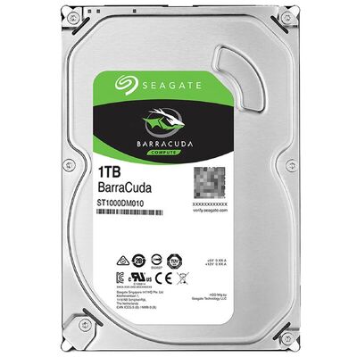 Seagate BarraCuda 3.5" Hard Drive 1TB Model No: ST1000DM010